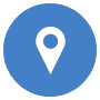L'image représente une icône de localisation stylisée, permettant d'atteindre efficacement les événements et activités, facilitant la découverte des lieux d'intérêt pour un public varié. C'est un outil incontournable pour enrichir toute stratégie de communication visuelle liée à des événements.